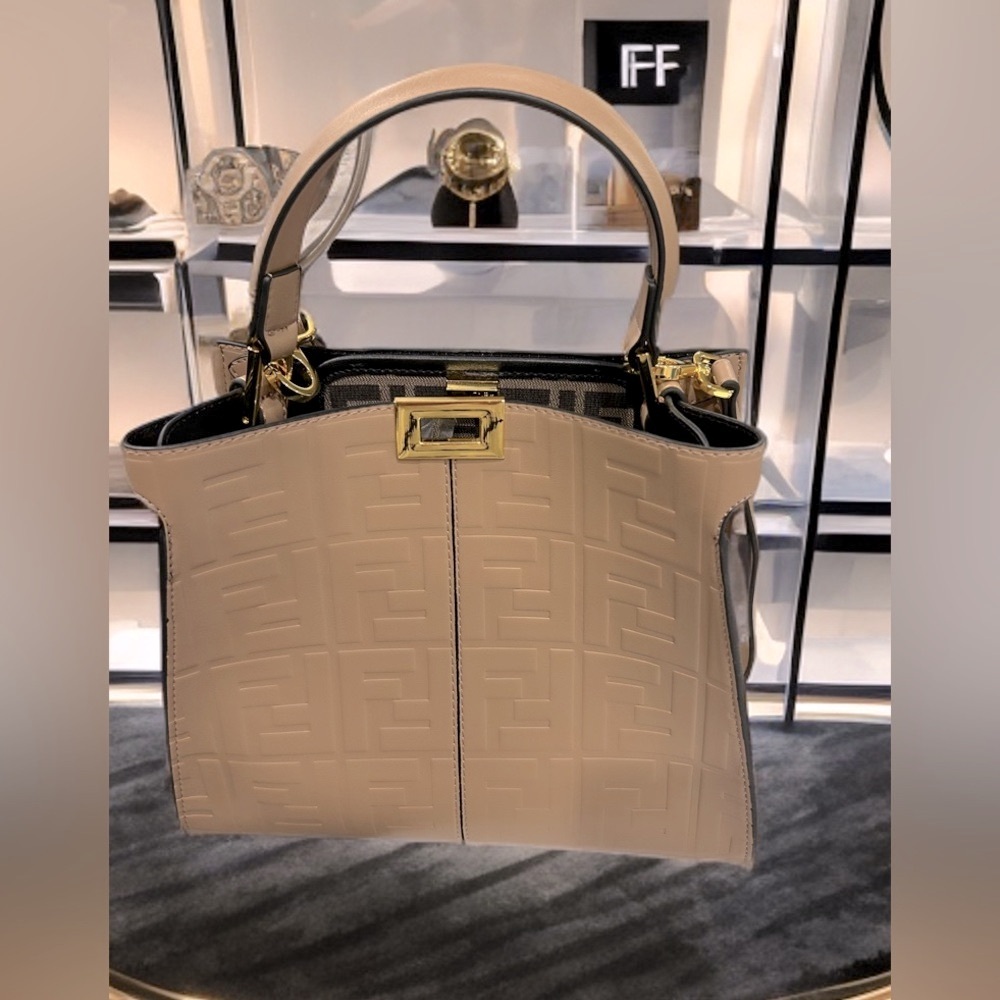 Elegant Beige Designer Handbag